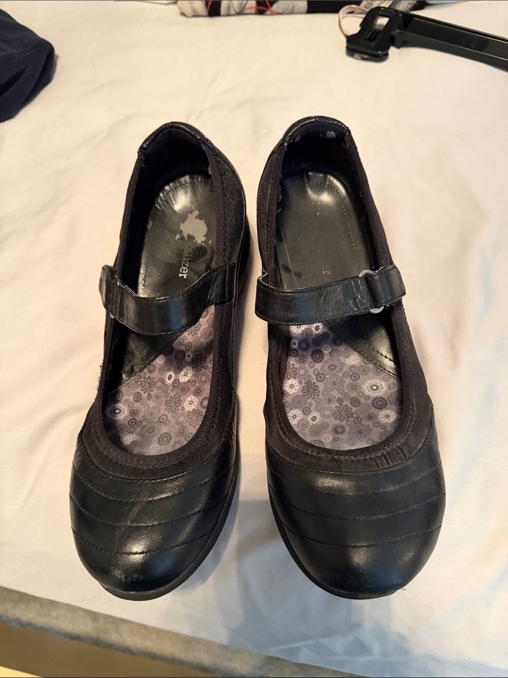 Naturalizer Black Mary Jane Comfort Flats